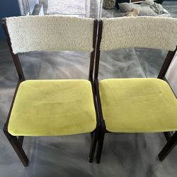 2 Danish Wooden Chairs 