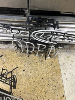 Led Lights Hand On Door Open Sign 