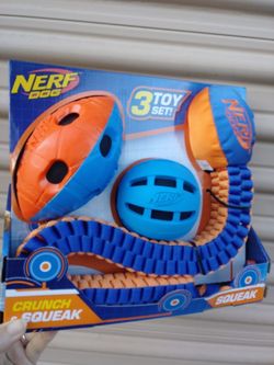 NERF football Dog Toys set.3 piece