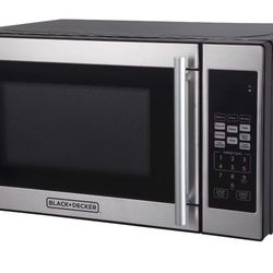 Black+Decker Microwave – Stainless Steel, Excellent Condition