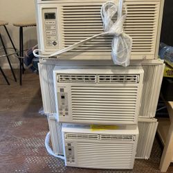 3 Frigidaire Window AC 5000 Btu/hr With Remotes