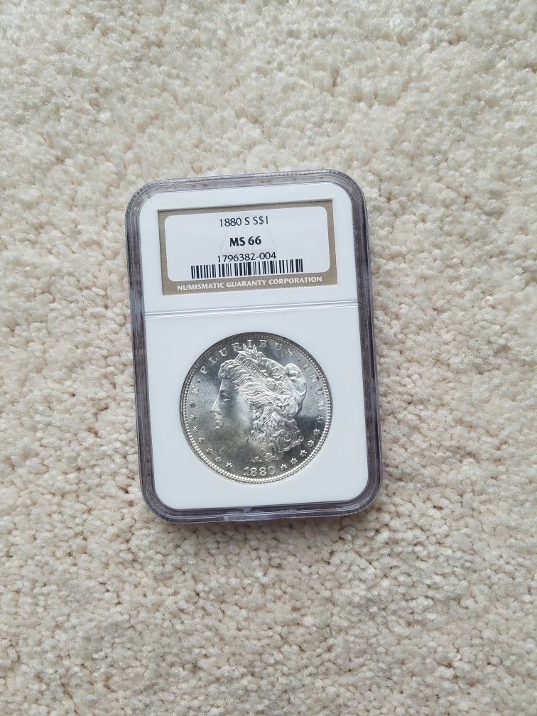 1880 s Morgan Silver Dollar ms66