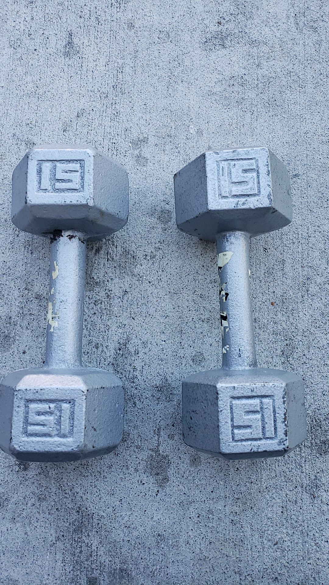 15 lbs dumbbells 2 for $ 20