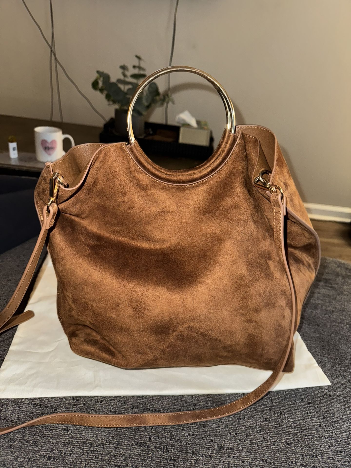 Banana Republic Vegan Suede Satchel