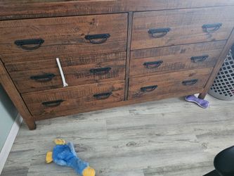 A wood dresser