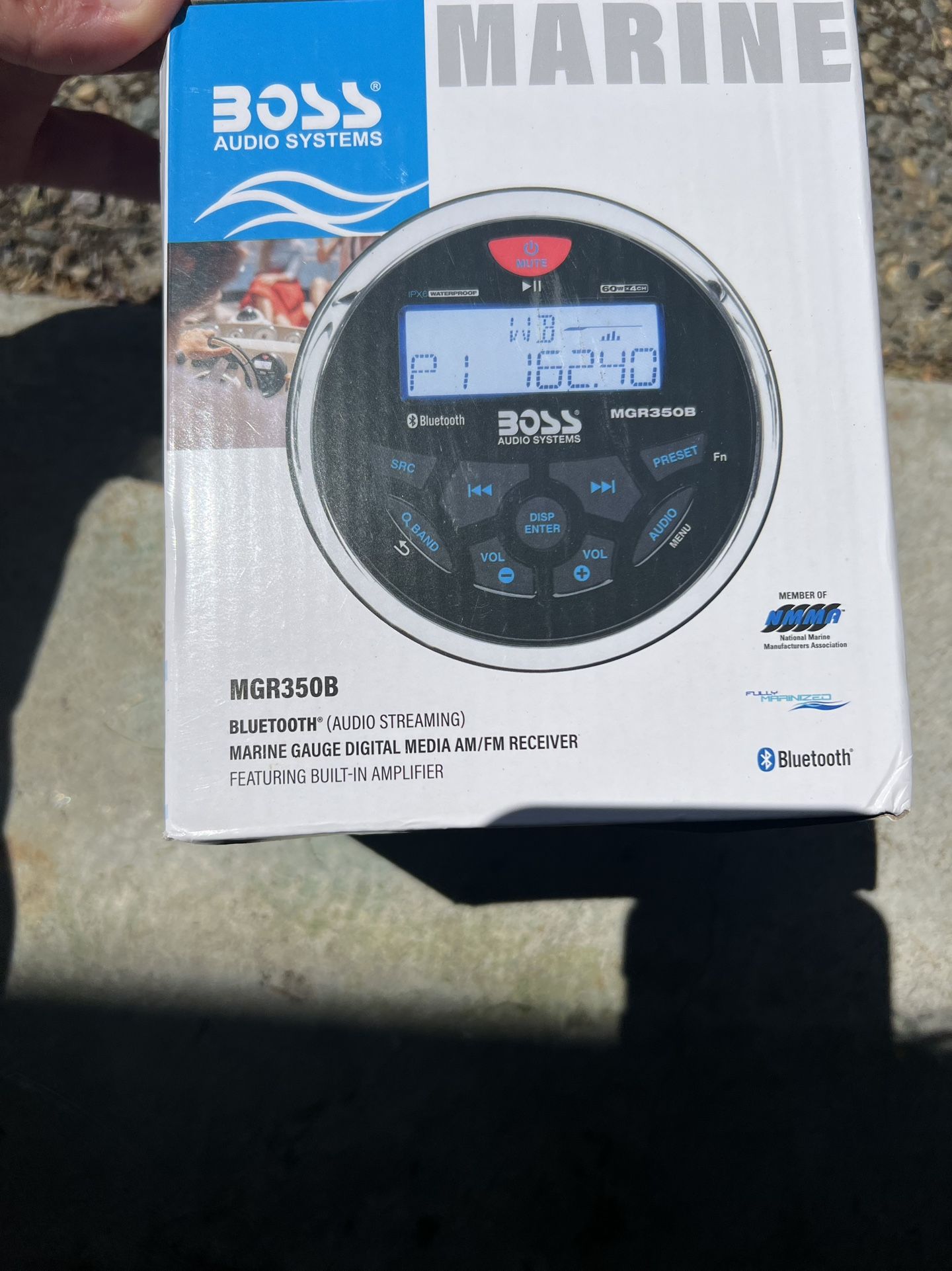 Boss MGR350B Marine Bluetooth Receiver – Waterproof, Built-In Amp