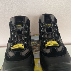 Men Safety Jogger Climber steel toe anti sleeping work boot Black Dark Gray