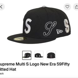 Supreme Multi S Logo New Era Fitted Hats 