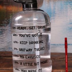 Gallon Water Bottle Motivational Gym Water Bottle 