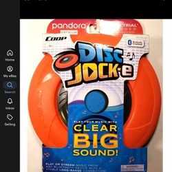 Tucker DISC JOCK-E Flying Disc, Blue Frisbee Bluetooth Speaker, Play & Music