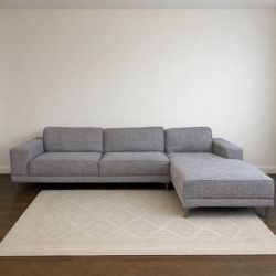 Gray Corner L Shape Sectional with Chaise