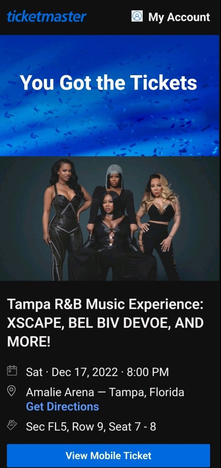 Floor Seats to the Tampa R&B Music Experience !!