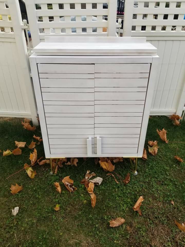 White storage cabinet