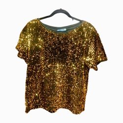 Women’s Top Gold Sequins Size XL