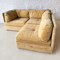 3-piece Milo Baughman-style cube sectional