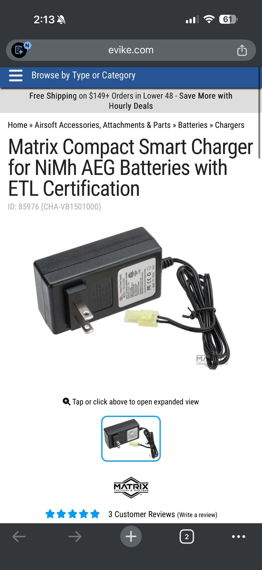 Matrix NiMH AEG Battery Charger