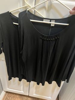 2 New Black Chico’s Shirts.  Size 3 (XL)