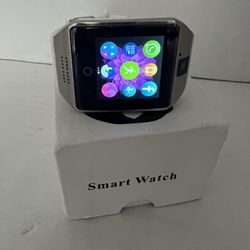 Android Apple smart watch with camera white unisex silicone band square face