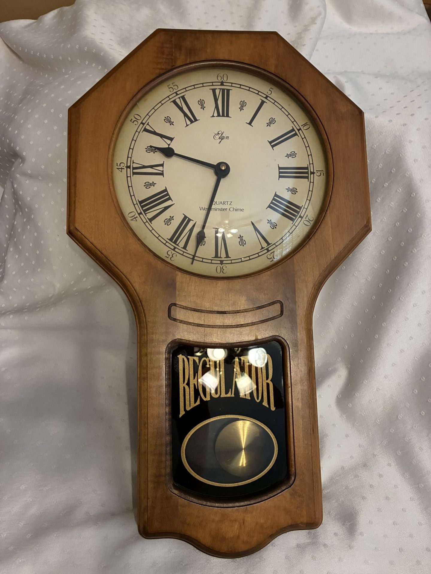 Elgin Westminster Regulator Wall Clock