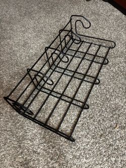 Vintage IKEA FRÄN Wall Mounted Coat Rack & Hat Shelf - Black Wire