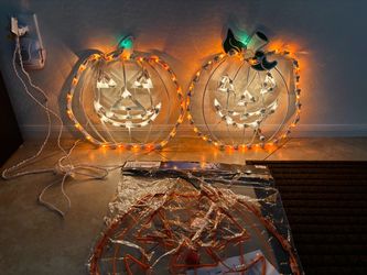 Lighted window Pumpkin decor