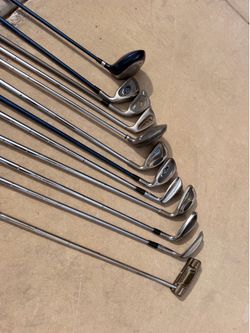 Old golf clubs 3-PW. Some PING and some WS Staff
