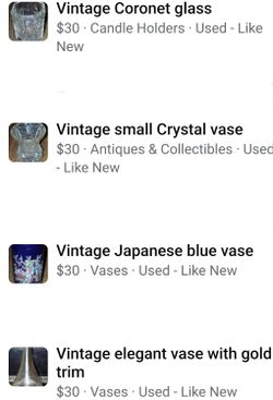 Various vintage small vases