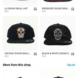 ENGRAVED SUGAR SKULL HAT