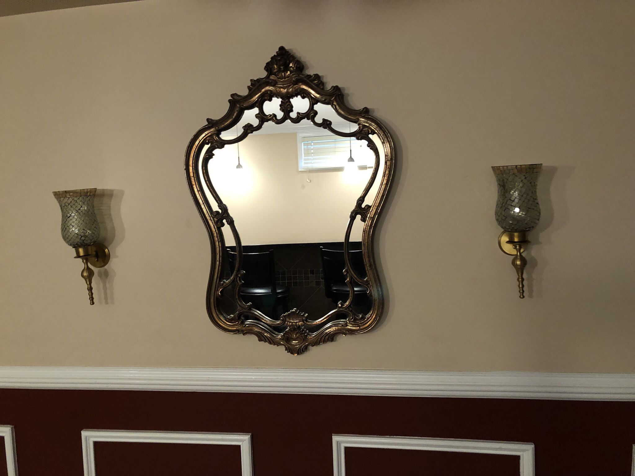 Vintage Mirror And 2 Scones 