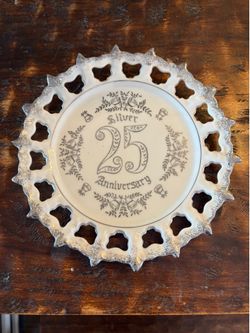 25th Anniversary china plate