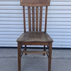 Antique Wood Desk Chair