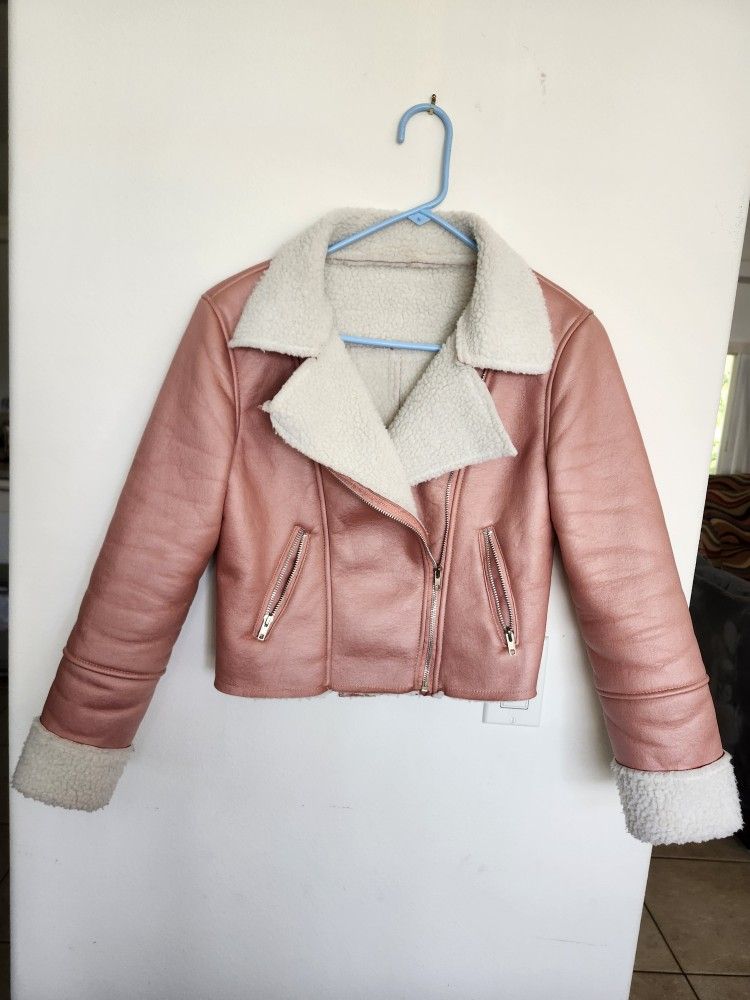Women Outerwear Winter Coats Jackets Lapel Suede Leather Jacket Faux Lamb Wool
Size S, M