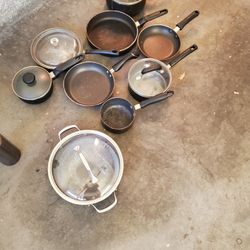 cooking pot skillet 11 some have lids quick sale