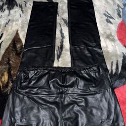 Black Leather Leggings