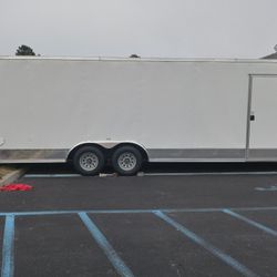 8.5x24ft Enclosed Vnose Trailer Brand New Moving Storage Cargo Traveling ATV SXS RZR UTV Bike Motorcycle Hauler