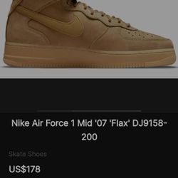 Nike Air Force 1 Mid '07' Flax'