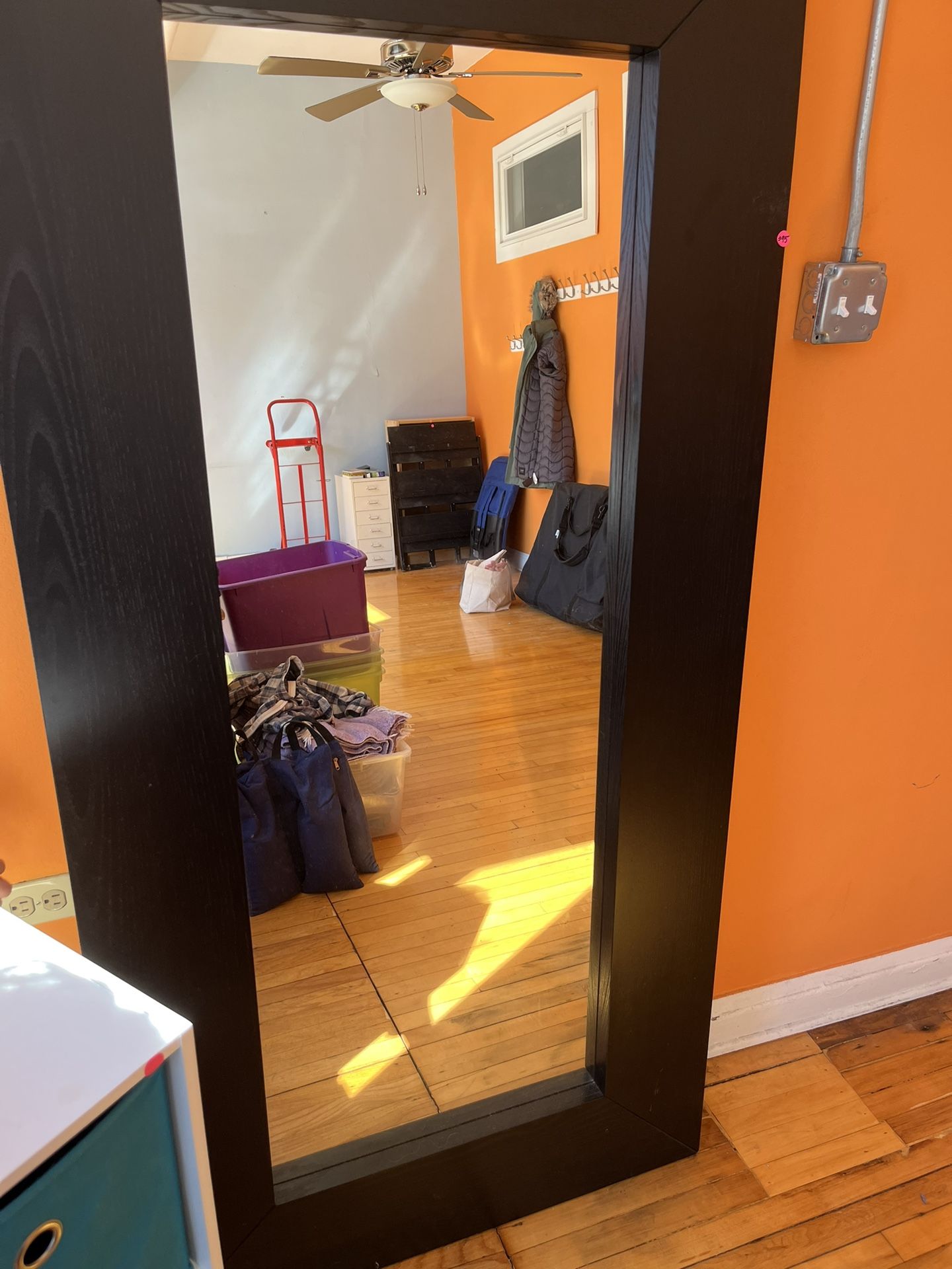 IKEA Black Leaning Floor Mirror