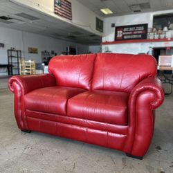 Red And Yellow Leather Couches 