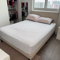 Queen Bed Frame & Mattress 