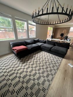 Modern Black Living Spaces Couch – Like New ✨