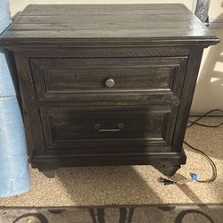 Living space is dark brown side table Living space is dark brown side table