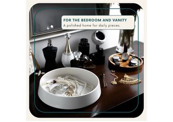 White Ceramic Jewelry Dish Tray