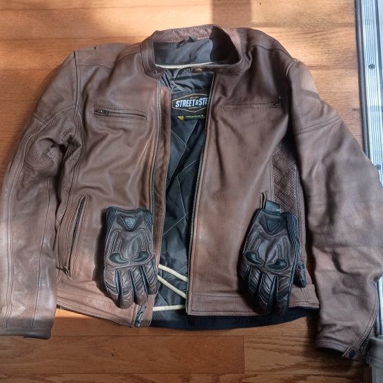 Street & Steel Leather Motorcycle Jacket