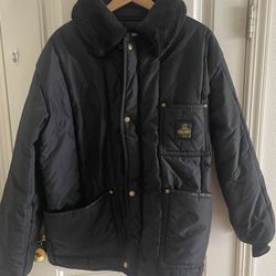 RefrigiWear Men’s Jacket L Insulated Iron-Tuff Polar Soft Fleece Collar