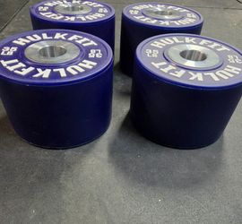 Weight Olympic Fat Rubber Bumper Plates Four 35s