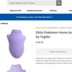 Ditto Pokémon Home Accents Bean Bag Chair by Yogibo