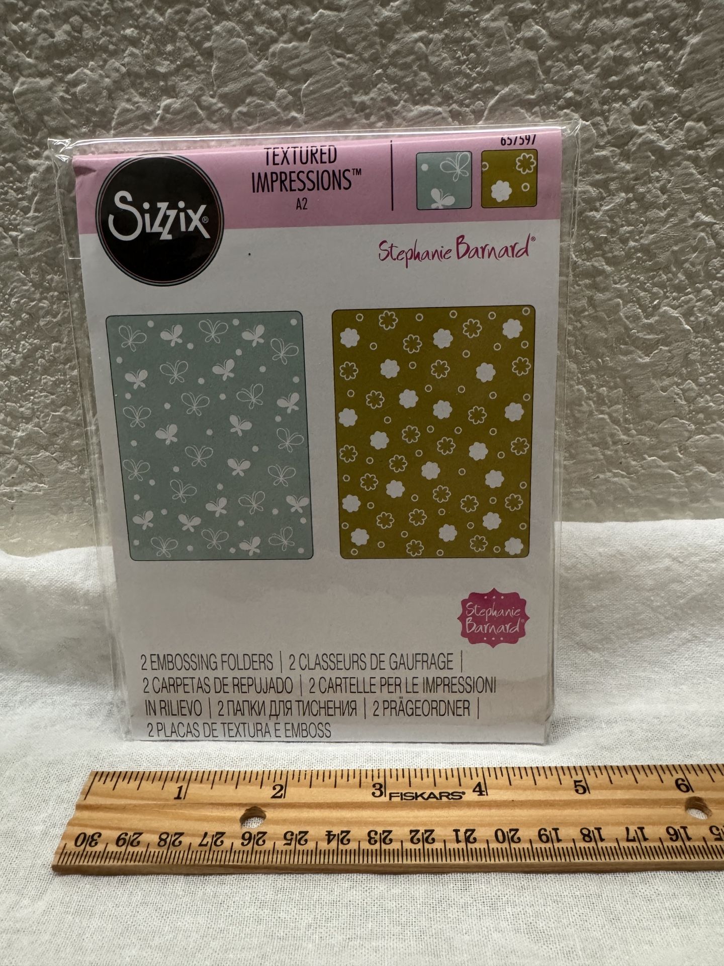Sizzix - 2 Embossing Folders Butterflies & Flower Set