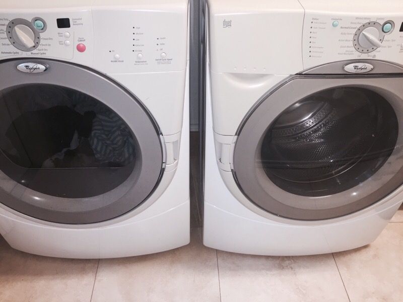 Whirlpool GHW9400PW Washer / 27" Duet Front-Load Washer w/ 3.8 Cu. Ft. Capacity, 13 Cycles & 1200 RPM. We have the manuals for both too.