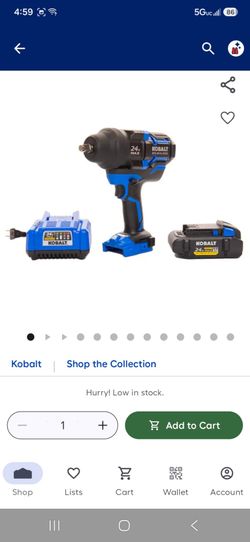 Kobalt 24v 1/2 impact new