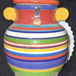 Cookie Jar-Living Art Striped Galore